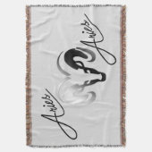 Silver Aries the Ram Zodiac Decke (Vorderseite Vertikal)