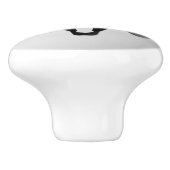 Silver Aries the Ram Zodiac Keramikknauf (Seitenansicht)