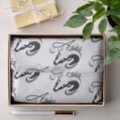 Silver Aries the Ram Zodiac Seidenpapier (Geschenk)