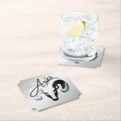 Silver Aries the Ram Zodiac Untersetzer (Vor Ort)