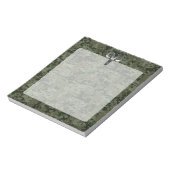 Silver Aries Zodiac Symbol Green Digital Camouflag Notizblock (Rotiert)