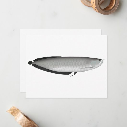 Silver Arowana Mitteilungskarte (Vorderseite/Rückseite Beispiel)