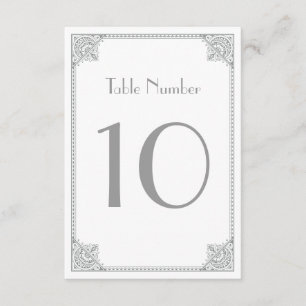 Silver Art Deco - Elegante Hochzeitstische Karten