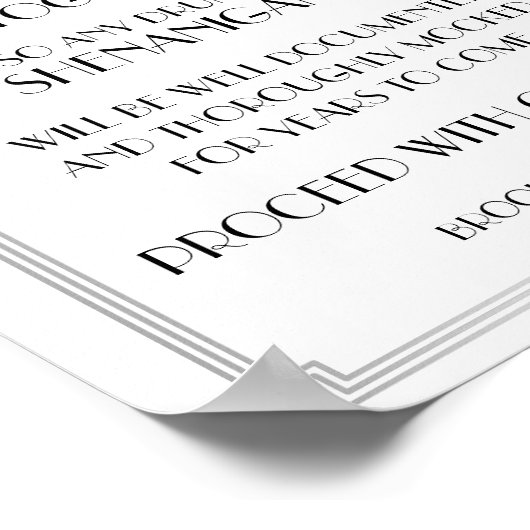 Silver Art Deco Gatsby Open Bar Sign 8x10 Poster (Ecke)