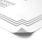 Silver Art Deco Hochzeitsdiagramm Poster (Ecke)