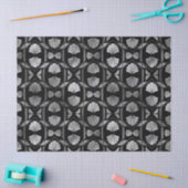 Silver Art Deco Muscheln auf Black Decoupage Seidenpapier (Basteln)