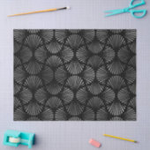 Silver Art Deco Muscheln auf Black Decoupage Seidenpapier (Basteln)