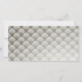 Silver Art Deco Pattern Abschluss Foto Ankündigung (Rückseite)