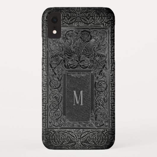 Silver Art Deco Phone Case mit Ihrer Monogram (Rückseite)