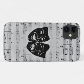 Silver Art Unites Theatermasken Case-Mate iPhone Hülle (Rückseite (Horizontal))