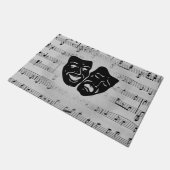 Silver Art Unites Theatermasken Fußmatte (Schrägansicht)