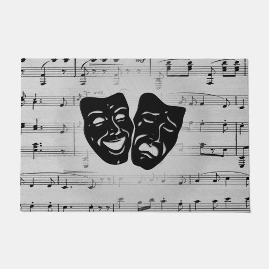 Silver Art Unites Theatermasken Fußmatte (Vorderseite)