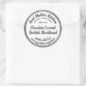 Silver Artisan Handmade Gourmet Food Label Runder Aufkleber (Tasche)