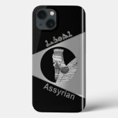 Silver Assyrian Lamassu iPhone / iPad Fall Case-Mate iPhone Hülle (Rückseite)
