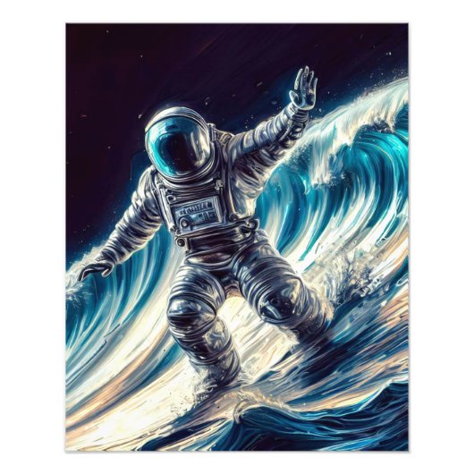 SILVER ASTRONAUT SURFING THE VAULT CELESTIAL FOTODRUCK (Vorne)