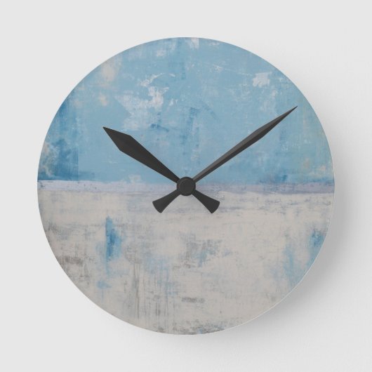 Silver Aura Runde Wanduhr (Vorderseite)