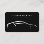 Silver Auto Detailinformationen Reinigung Auto Rep Visitenkarte (Vorderseite)