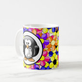 Silver Awareness Ribbon Penguin Kaffeetasse (Vorderseite Links)