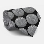 Silver Aztec Kalender Krawatte (Gerollt)