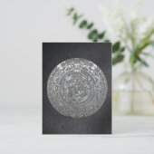 Silver Aztec Kalender Postkarte (Stehend Vorderseite)
