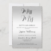 Silver Bachelorette Einladung (Vorderseite)