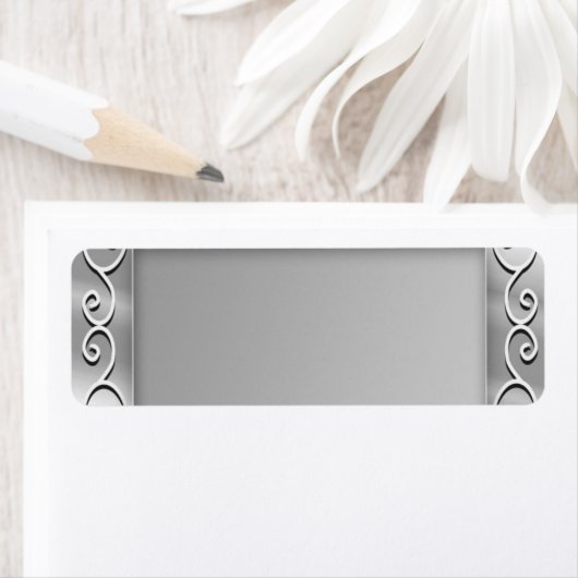 Silver Background Blank Address Labels (Insitu)