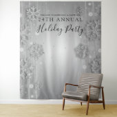 Silver Background Corporate Holiday Party Winter Wandteppich (Beispiel)