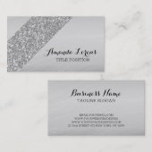 Silver Background und Glitzer Visitenkarte (Vorne/Hinten)