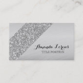 Silver Background und Glitzer Visitenkarte (Vorderseite)