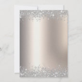 Silver Balloons Diamonds Retirement Party Einladung (Rückseite)