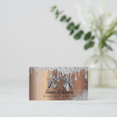 Silver Balloons Event Hochzeitsplanung Bronze Visitenkarte (Stehend Vorderseite)