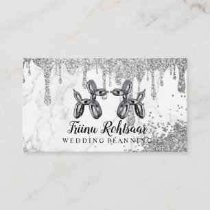 Silver Balloons Event Wedding Business Ca Visitenkarte