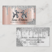 Silver Balloons Event Wedding Business Ca Visitenkarte (Vorne/Hinten)