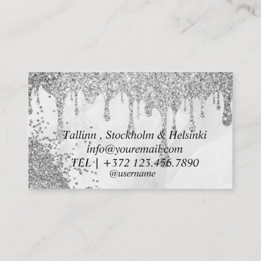 Silver Balloons Eventplanung Visitenkarte (Rückseite)