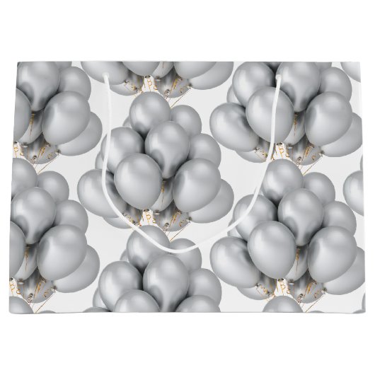 Silver Balloons Papier Geschenktasche Große Geschenktüte (Vorderseite)