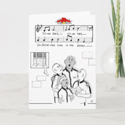 "Silver Bars" Weihnachtsgrußkarte & Umschlag Feiertagskarte (Vorderseite)