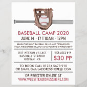 Silver Baseball Bat & Gear, Baseball Advert Flyer (Vorne)