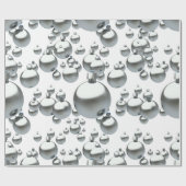 Silver Bauble Muster Weihnachtswrapping Paper Geschenkpapier (Flach)