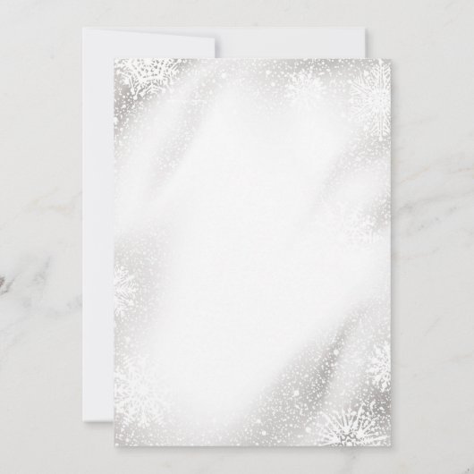 Silver Baubles Snowflakes Neujahrsfest Party Einladung (Rückseite)