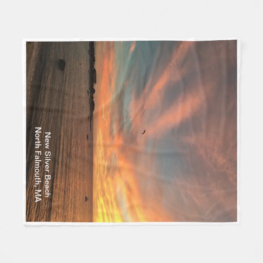 Silver Beach Fleece Blanket, 50" x 60" (Vorderseite (Horizontal))