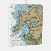 Silver Beach und Wild Harbour MA Chart Keramikornament (Rechts)