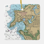 Silver Beach und Wild Harbour MA Chart Keramikornament (Vorderseite)