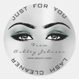 Silver Beauty Glitzer Aquamarin Lash Makeuaner Cle Runder Aufkleber