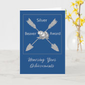 Silver Beaver Award Herzlichen Glückwunsch Arrow B Karte (Gelbe Blume)