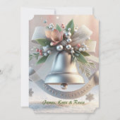 Silver Bell Weihnachtswünsche Feiertagskarte (Vorderseite)