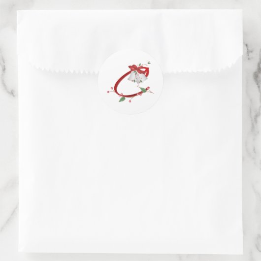 Silver Bells C Runder Aufkleber (Tasche)
