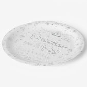 Silver Bells Christmas 9" Paper Teller (Schrägansicht)