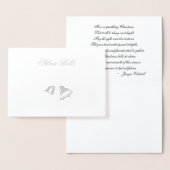 Silver Bells Gold Foil Weihnachtskarte Folienkarte (Anzeige)