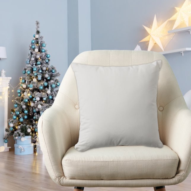 Silver Bells Gray Moderne Solid Basic farbig Kissen (Von Creator hochgeladen)