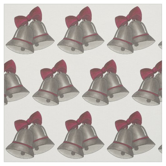 Silver Bells Gray Wedding Anniversary Verlobung Stoff (Muster)